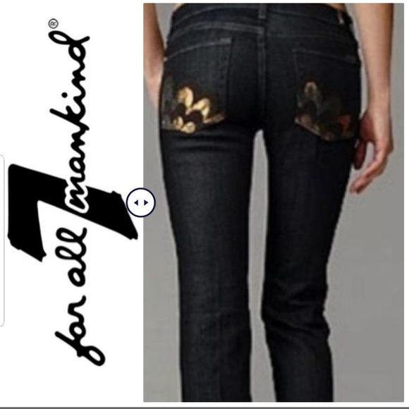 7 For All Mankind Denim - 7 for all Mankind Bootcut Embroidered  Pockets 29